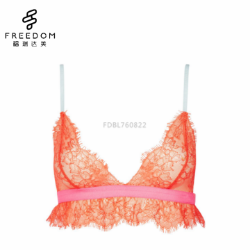 Hot images de femmes sexy long doublé sans fil soutien-gorge bralette en dentelle transparente complète